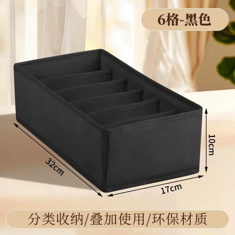 Pure Fabric Underwear Storage Box – Drawer-Style Organizer with Compartments for Socks - Image 1